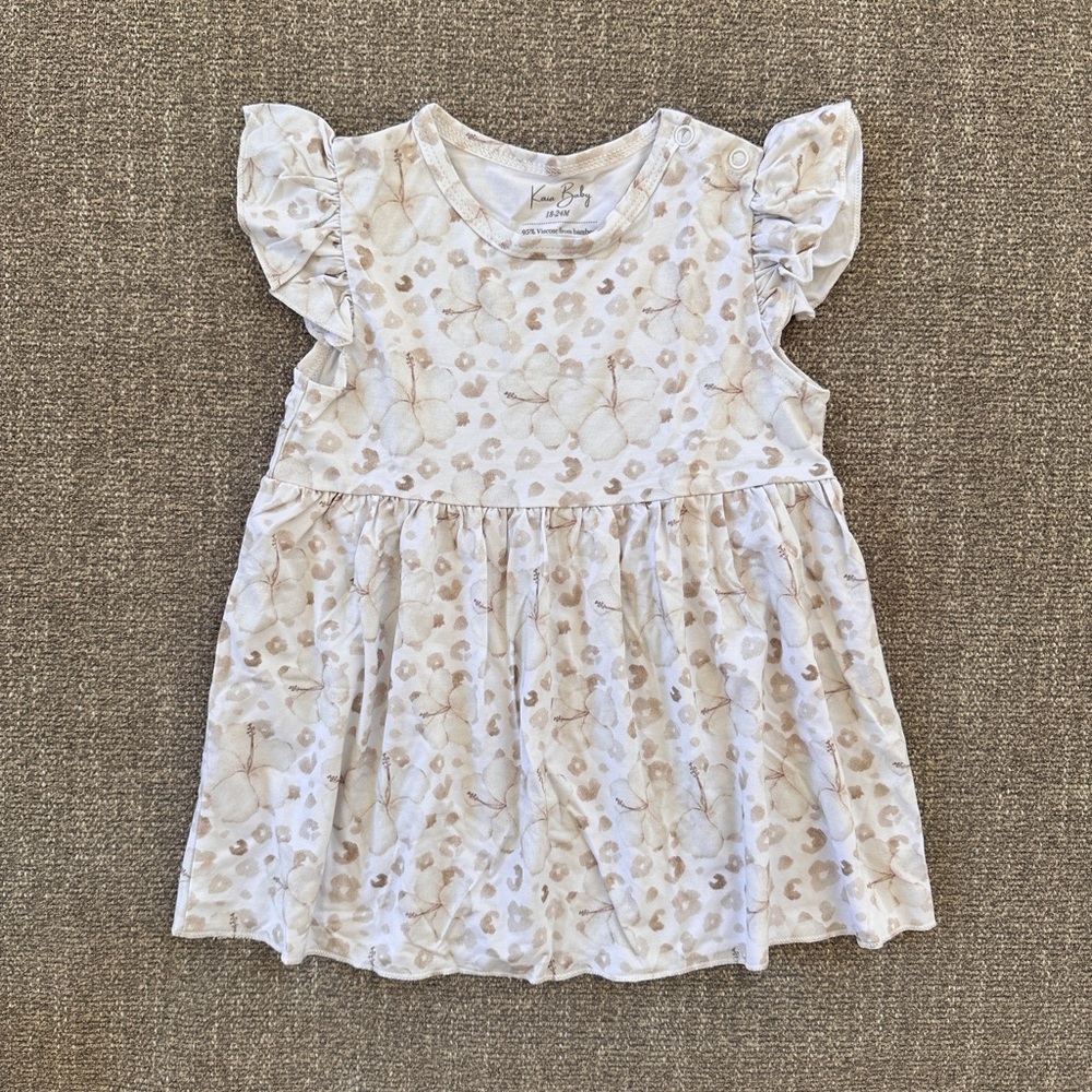 Baby Girl Bamboo Dress Summer Spring Baby Clothes Tropical Leopard